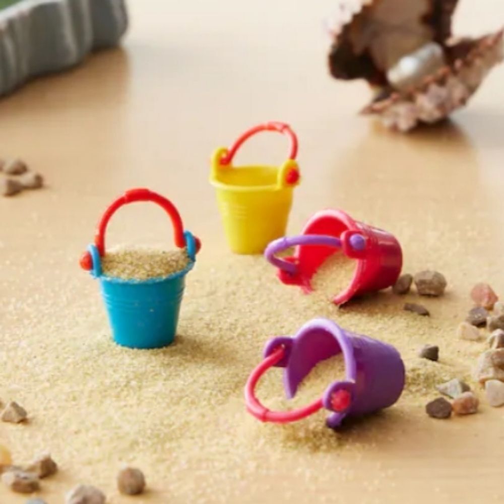 Make Market Miniature Plastic Bucket's Pails For Dollhouse, Bundle Lot New!
